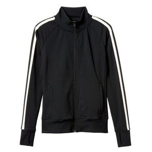 NWOT Athleta Circa Women's track jacket L black white ~ perfect!